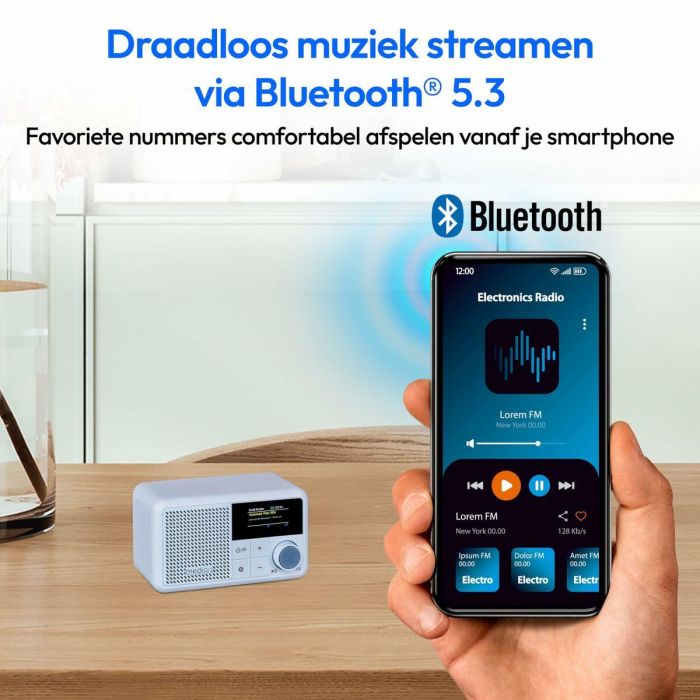 Medion AAAQH12606 Mini Radio Portátil DAB/FM Mono 2W RMS Azul 10