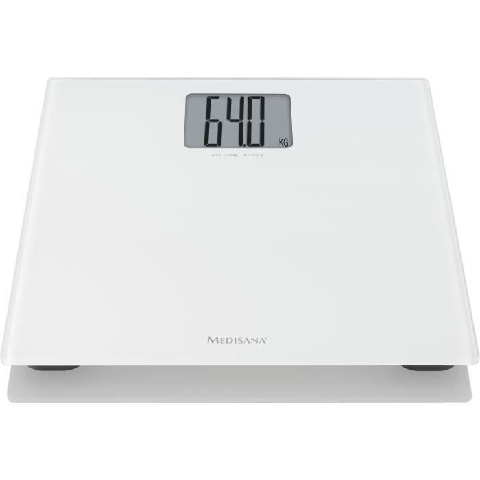 MEDISANA - Báscula de baño de cristal XL - 40547 - Pilas incluidas MEDISANA - Báscula de baño de cristal XL - 40547 - Pilas incluidas
