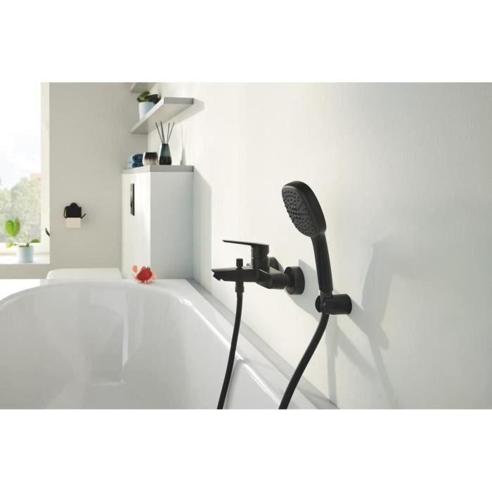 Rociador de ducha - GROHE Vitalio Comfort 110 263972431 - 2 chorros (Lluvia/Estimulante) - Fácil selección - Ahorro de agua - Negro Mate 1 Rociador de ducha - GROHE Vitalio Comfort 110 263972431 - 2 chorros (Lluvia/Estimulante) - Fácil selección - Ahorro de agua - Negro Mate 1