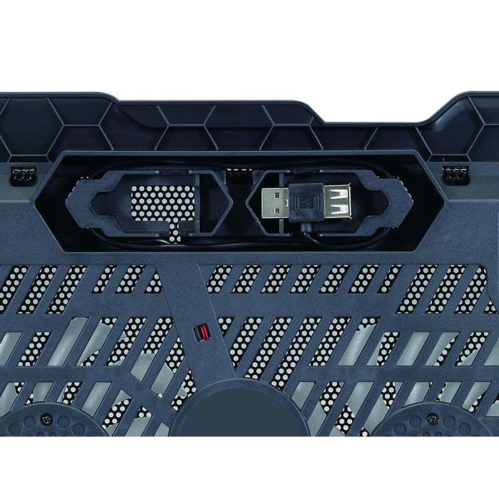 Conceptronic Base Refrigeración para Portátiles con 2 Ventiladores Ultrasilenciosos, Ajuste de Altura, hasta 15.6" 3