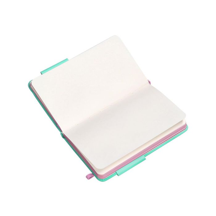 Cuaderno Con Gomilla Antartik Notes Tapa Dura A6 Hojas Lisas Rosa Y Turquesa 100 Hojas 80 gr Fsc 8