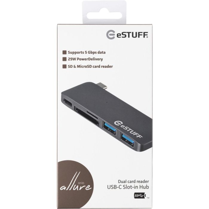 eSTUFF USB C Slot-in Hub Space Grey 1 eSTUFF USB C Slot-in Hub Space Grey 1