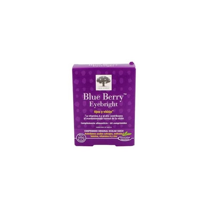 NEW NORDIC Blue Berry Eyebright Luteína y Zinc para Visión Central 60 Comprimidos