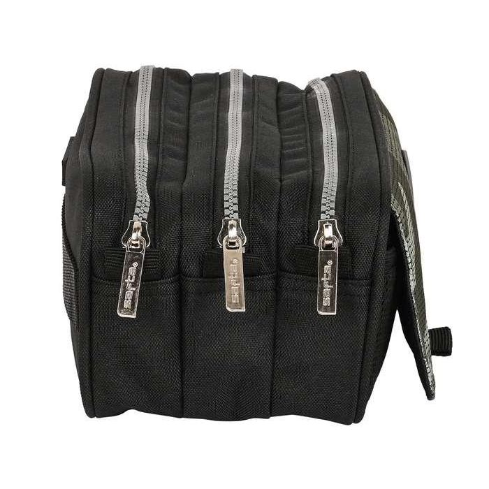 Estuche Escolar Safta Stone Negro 21,5 x 10 x 8 cm 2