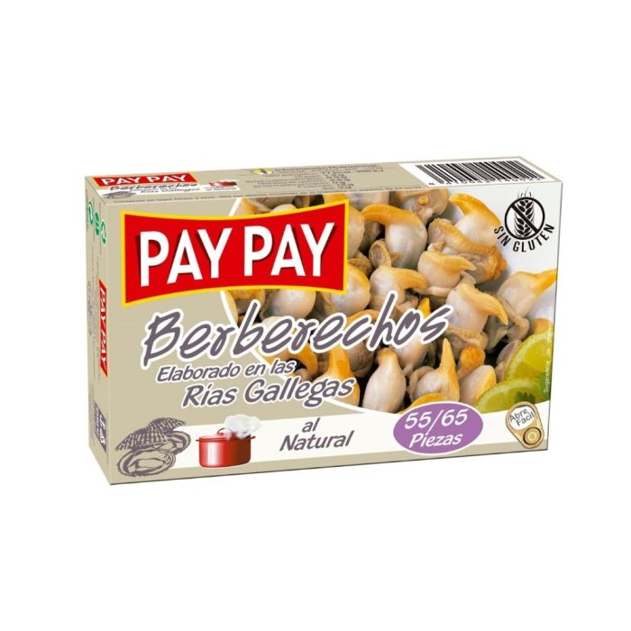 Berberechos Pay Pay 55/65 Al Natural (120 g)