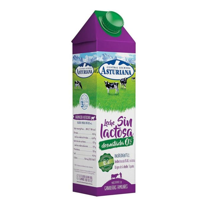 Leche desnatada Central Lechera Asturiana Sin lactosa (1 L) Leche desnatada Central Lechera Asturiana Sin lactosa (1 L)