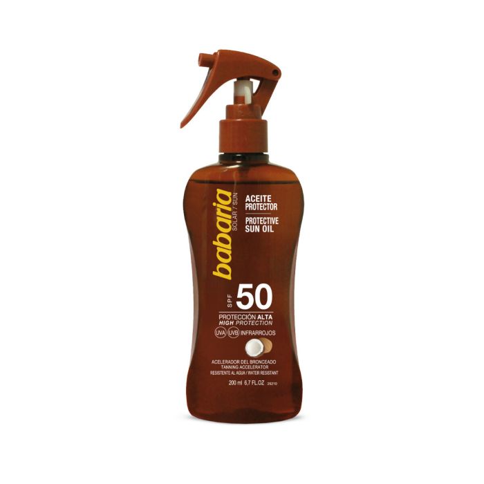 Aceite Protector Babaria F-50 200 ml Coco Spray 2