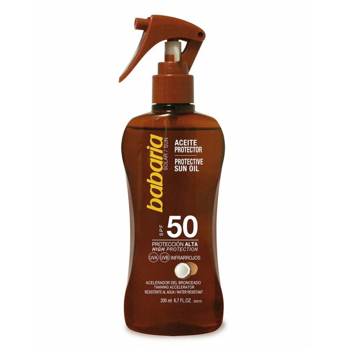 Aceite Protector Babaria F-50 200 ml Coco Spray 1