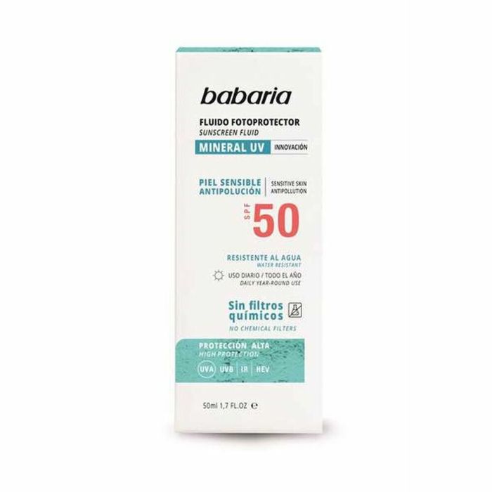 Babaria Solar Mineral Uv Fluido Facil Fotoprotector Spf50