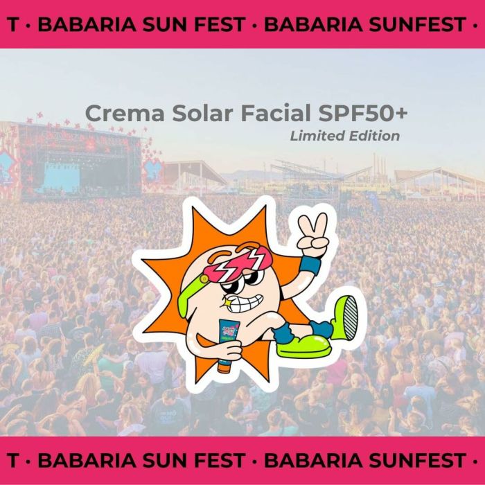 Protector Solar Facial Babaria Sun Fest SPF 50+ 75 ml Edición limitada Crema 3