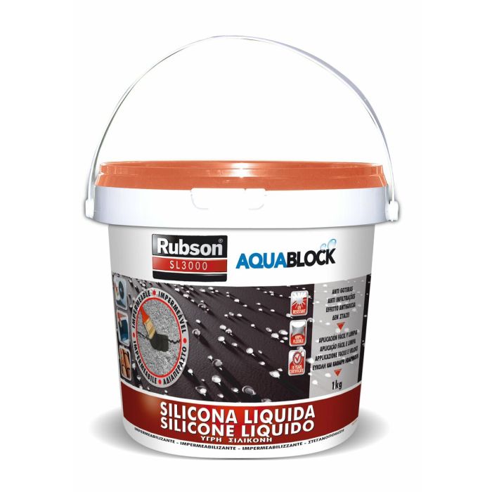 Silicona Rubson aquablock 1 kg Color teja 2