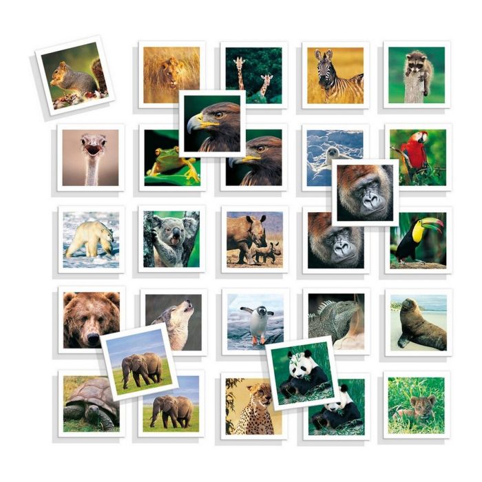 Juego Educativo Diset Memo Photo Animales 54 Piezas