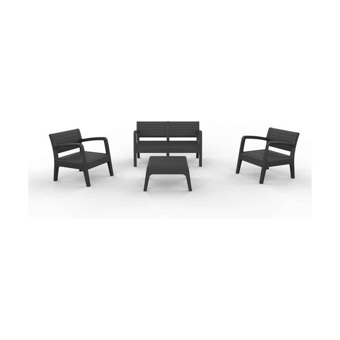 Muebles de Jardín SP Berner Miami Gris oscuro 62 x 66 x 35 cm 72 x 66 x 63,5 cm 120 x 48 x 69 cm 1 Muebles de Jardín SP Berner Miami Gris oscuro 62 x 66 x 35 cm 72 x 66 x 63,5 cm 120 x 48 x 69 cm 1