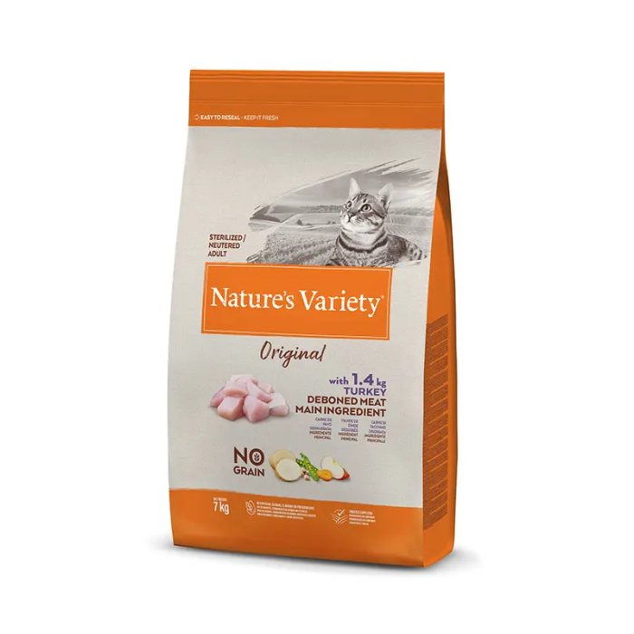 Nature'S V Original Feline Adult Steril Pavo 7 kg