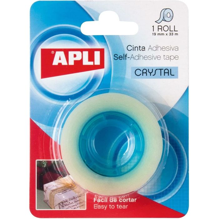 Cinta Adhesiva Apli Transparente Papel 10 Piezas 19 x 33 mm