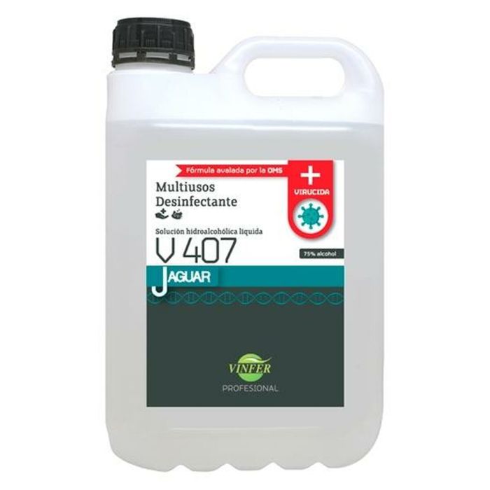 Vinfer Desinfectante Multiuso Hidroalcohólico Autorizado Jaguar V407 grarrafa 5 L