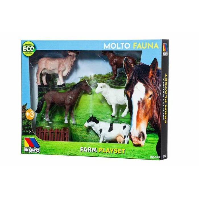 Set de Animales de Granja Moltó 6 Piezas Plástico 2