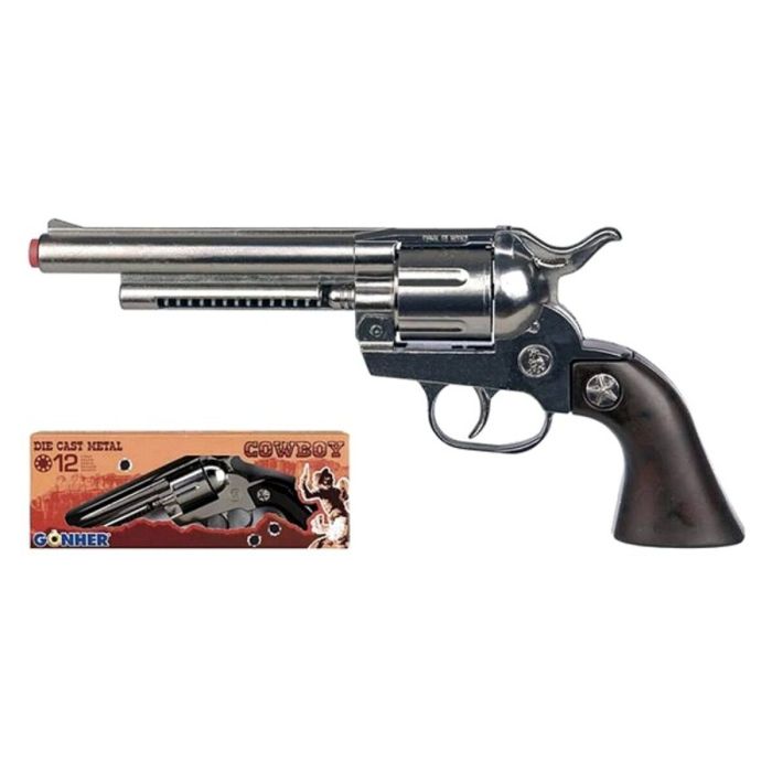 Revolver Cowboy 12 Tiros - Plata 121/0 Gonher