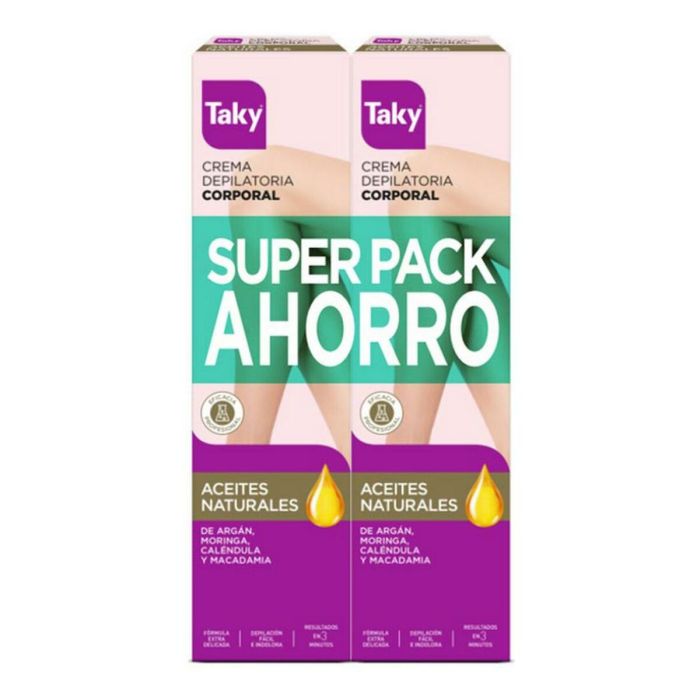 Aceites naturales crema depilatoria lote 2 x 200 ml