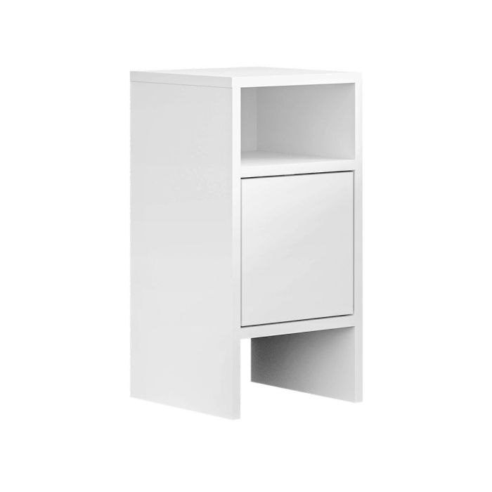 Mesita de Noche Alexandra House Living Blanco Madera MDP 29 x 59 x 29 cm 1 puerta