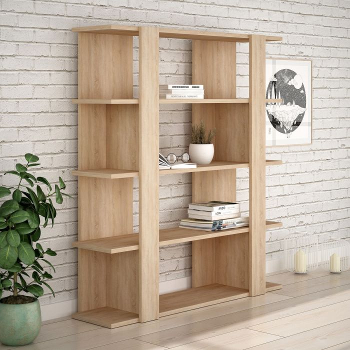 Librería Alexandra House Living Roble Madera MDP 110 x 122 x 29 cm 4 Estantes 2