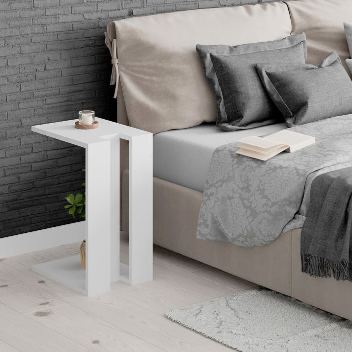 Mesa auxiliar Alexandra House Living Blanco Madera MDP 30 x 57 x 40 cm 2