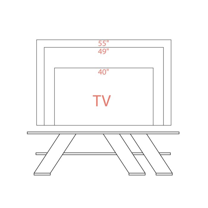 Mueble de TV Alexandra House Living Diagonal Marrón 140 x 40 x 34 cm 1