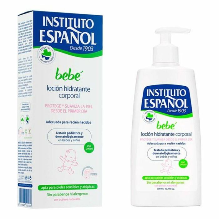 Instituto Español Bebe locion corporal hidratante recien nacido piel sensible sin alergenos 300 ml