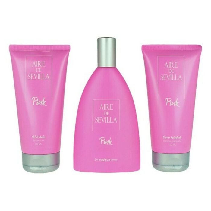 Set de Perfume Mujer Pink Aire Sevilla EDT (3 pcs) (3 pcs)