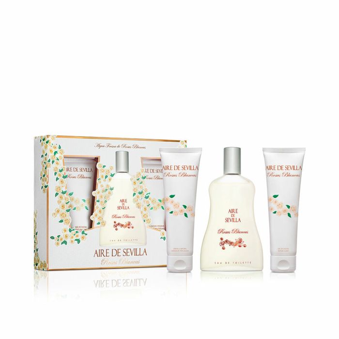 Set de Perfume Mujer Aire Sevilla Rosas Blancas 3 Piezas