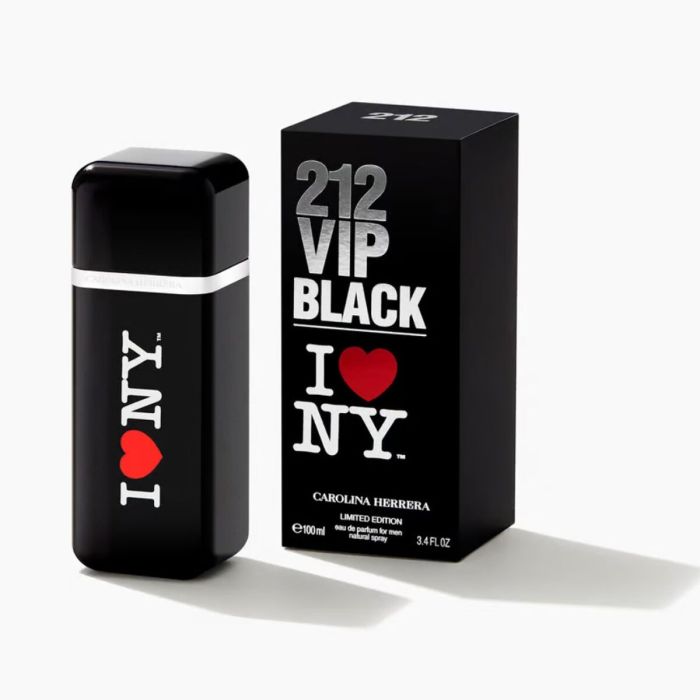 Perfume Hombre Carolina Herrera EDP 212 VIP Black I Love NY 100 ml 1
