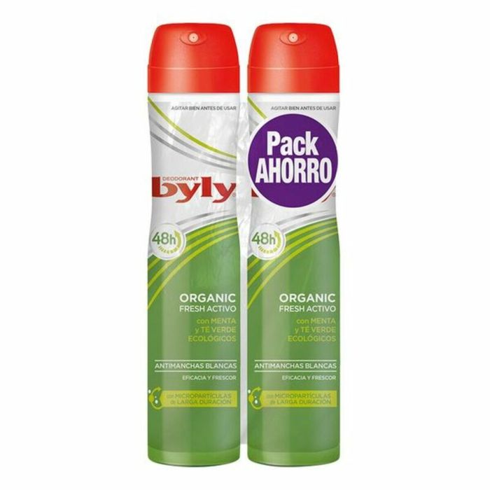 Desodorante en Spray Organic Extra Fresh Byly (2 uds)