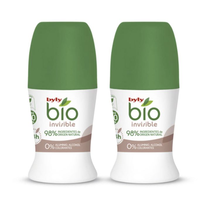 Desodorante Roll-On BIO NATURAL 0% INVISIBLE Byly (2 pcs)