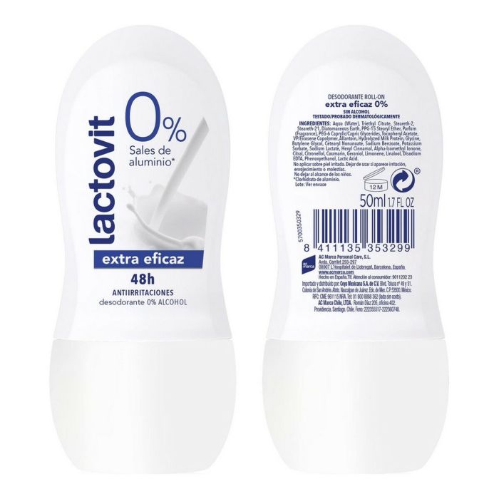 Desodorante Roll-On Lactovit Original (50 ml) 1
