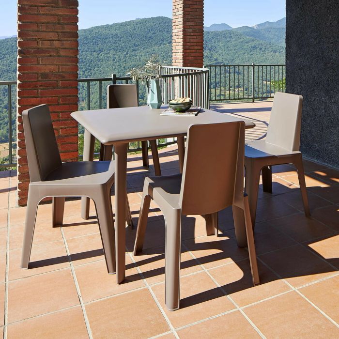 Mesa Resol Dessa Beige Polipropileno 90 x 90 x 72 cm 2