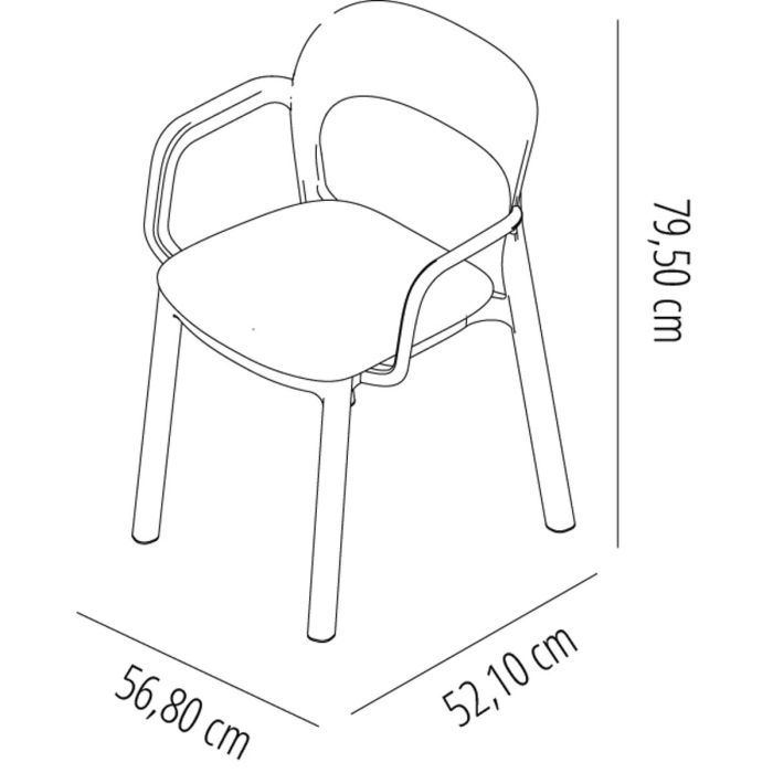 Silla de Jardín Garbar Ona Marrón Beige Chocolate Arena Polipropileno 56 x 79 x 52 cm 56 x 52 x 79 cm 4 Unidades (4 Piezas) 8