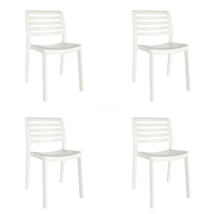 Silla de Jardín Garbar Wind Blanco Polipropileno 50 x 78 x 54 cm 50 x 54 x 78 cm 4 Unidades (4 Piezas)