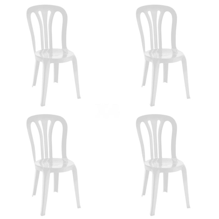 Silla de Jardín Garbar Garrotxa Blanco Polipropileno 43 x 52 x 89 cm 4 Unidades (4 Piezas)