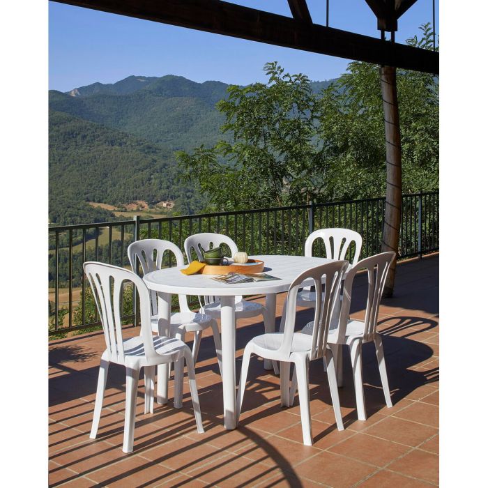 Silla de Jardín Garbar Garrotxa Blanco Polipropileno 43 x 52 x 89 cm 4 Unidades (4 Piezas) 3