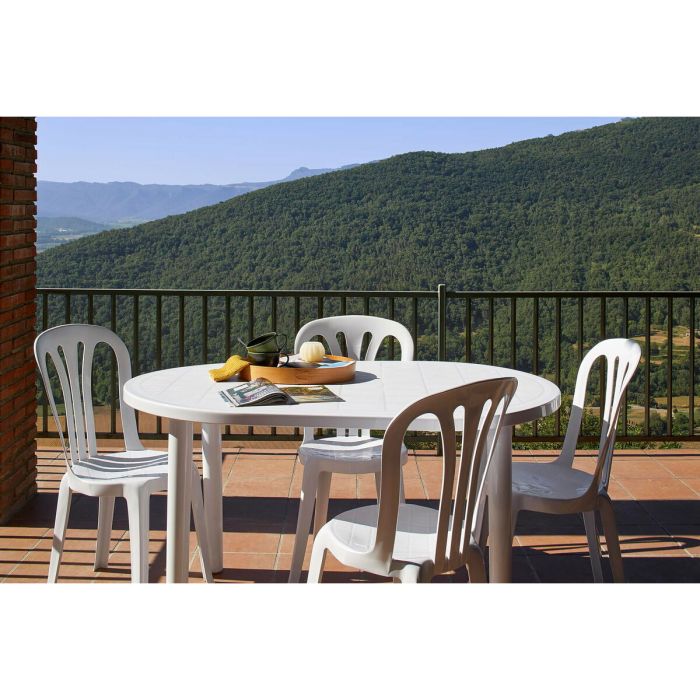 Silla de Jardín Garbar Garrotxa Blanco Polipropileno 43 x 52 x 89 cm 4 Unidades (4 Piezas) 2