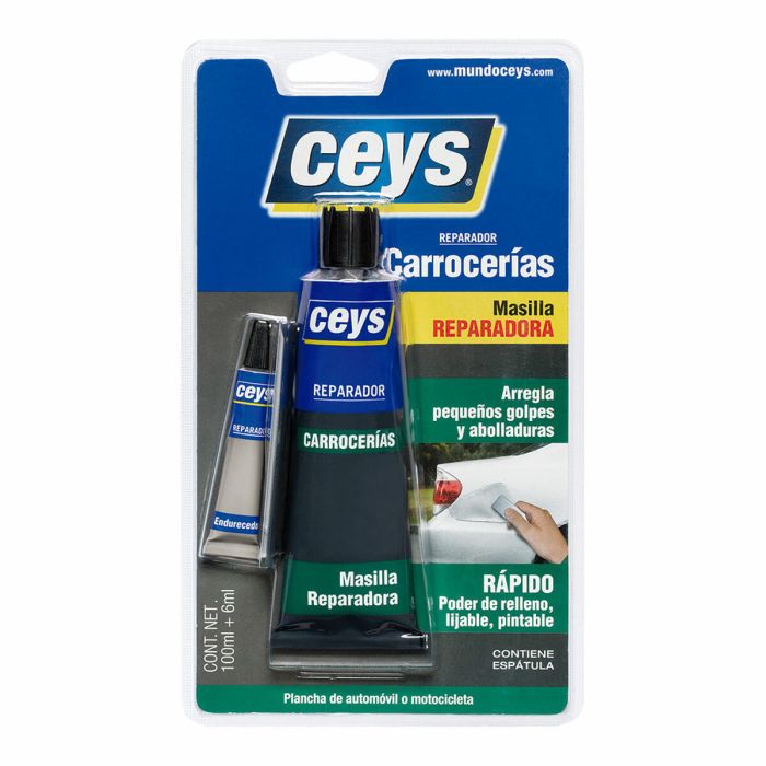 Ceys Masilla carrocerias 100 ml+6 ml blister 505001 Ceys Masilla carrocerias 100 ml+6 ml blister 505001