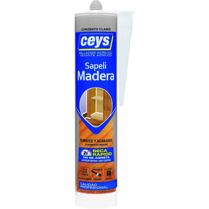 Ceys Sellador madera gris claro cart 505795