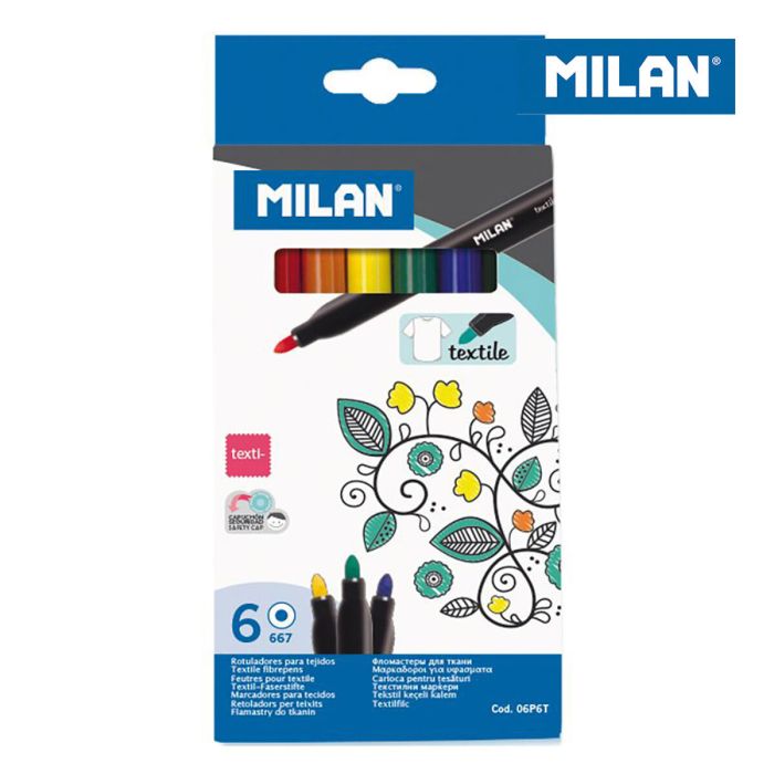Set de Rotuladores Milan Ø 4 mm Azul Multicolor