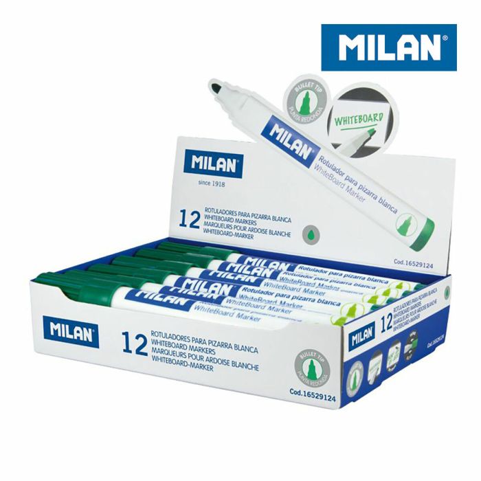 Rotuladores de tiza líquida Milan Verde (12 Piezas)