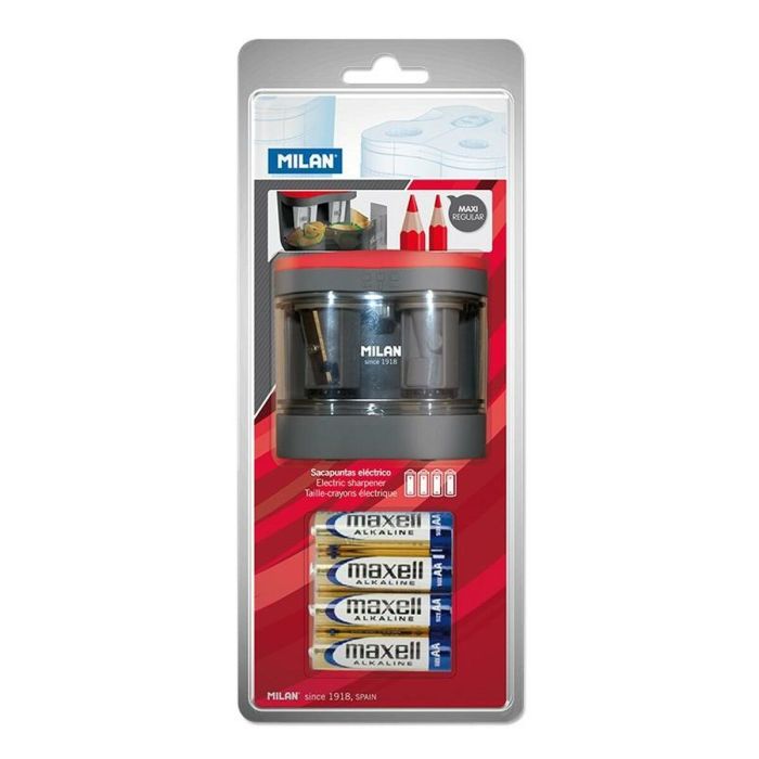 Sacapuntas Eléctrico Milan BWM10278/ Doble/ Negro y Rojo Sacapuntas Eléctrico Milan BWM10278/ Doble/ Negro y Rojo
