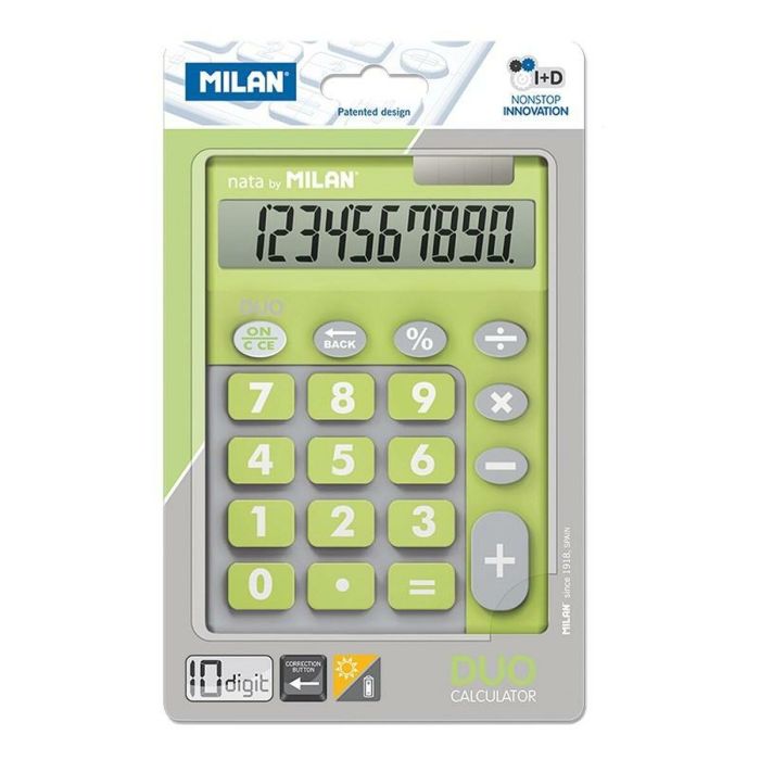 Calculadora Milan DUO Verde 14,5 x 10,6 x 2,1 cm