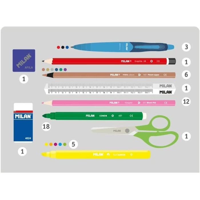 Plumier Triple Milan Tangled Monkeys 49 Piezas Azul 2 Plumier Triple Milan Tangled Monkeys 49 Piezas Azul 2