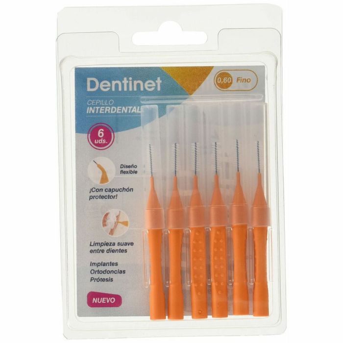 Cepillo de Dientes Interdental Dentinet 0,60 mm (6 uds)