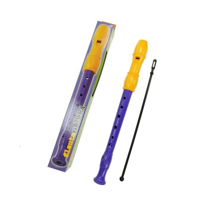 Flauta Dulce Reig Morado Amarillo Con estuche 4