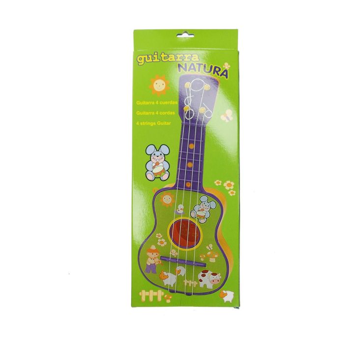 Guitarra Infantil Reig Morado Verde 4 Cuerdas 3